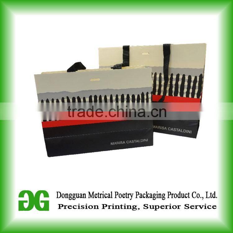 Pretty large paper bags with handles/flat paper bags wholesale in China