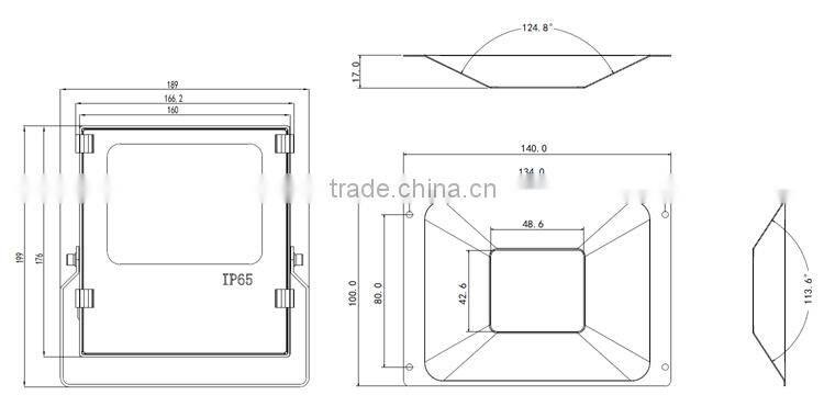 Sensor High Lumen Waterproof Outdoor 70W LED Flood Light Ip65 LED Flood light