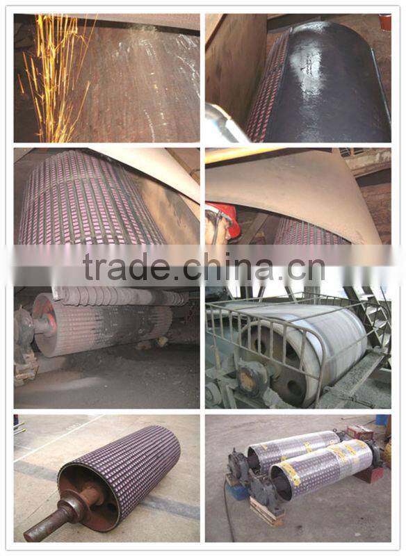 Pulley mineral square acid&slip&wear resistant alumina ceramic lagging