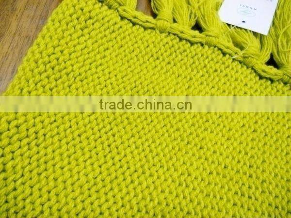 fashion lady cashmere knitted fringe scarf