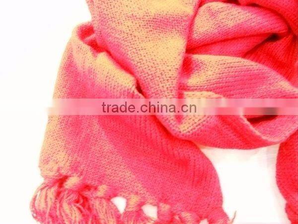 fashion acrylic knitted gloves scarf set