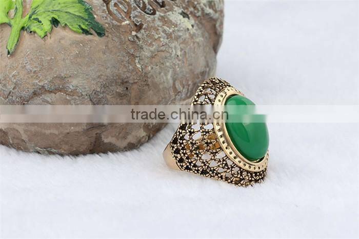 Cheapest price less than 1 dollar zinc alloy metal gold plated ring with gemstone
