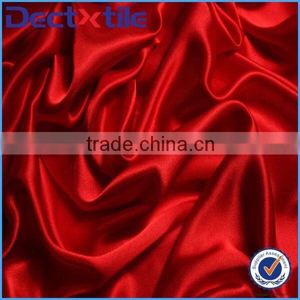 Bright red colored satin fabric for long red satin evening gown