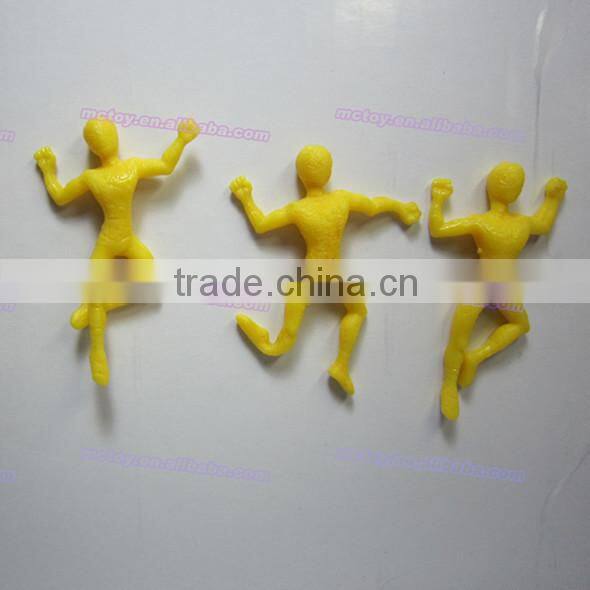 sticky acrobat tpr toys sticky man toy fashion sticky wall toys