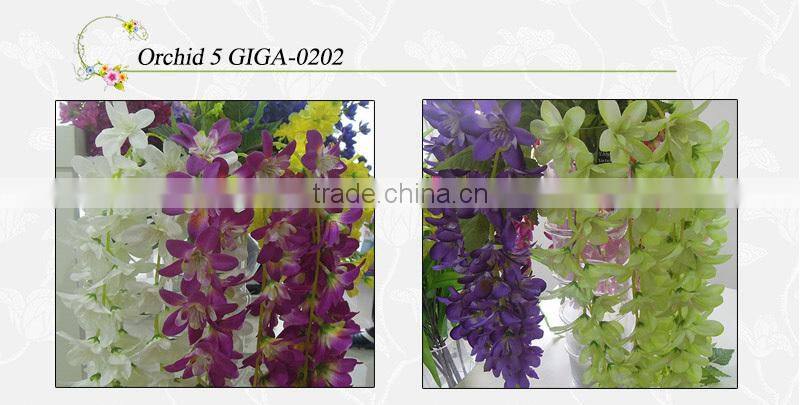 giant violet cymbidium orchid silk flower