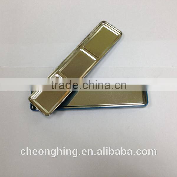 rectangular pencil tin box
