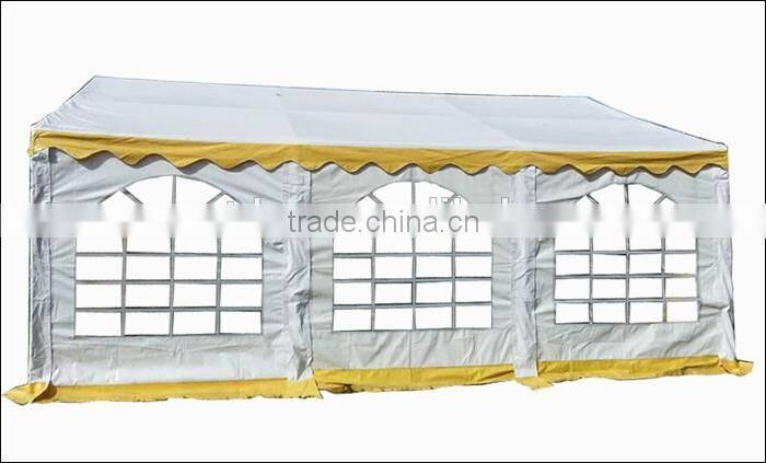 2016 wholesale 4x6m high quality white&yellow PVC wedding tents, outdoor carports, event tents