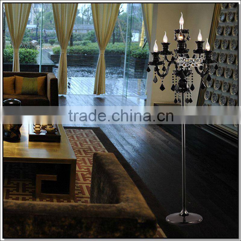 Fashion Design Traditional Crystal Lamp Floor Lamp Black Lighting Fixture FL1003