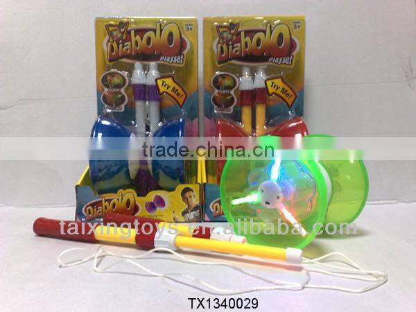 Multifunctional Children Wooden Telescopic Rod Diabolo BambooToys