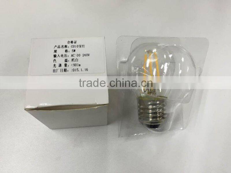 Milky color led filament ball