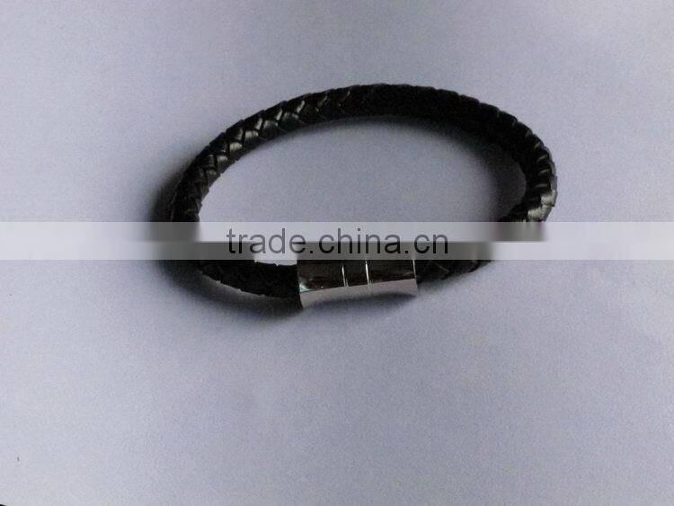 Excellent quality new coming cord end leather bracelet