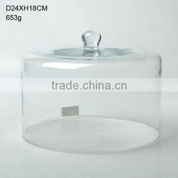 Clear glass dome cake cover cake stand