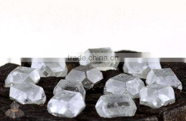 Colorless lab-grown single-crystal rough diamond