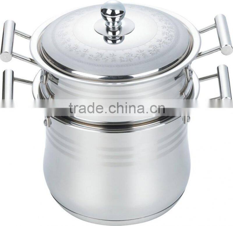 AH3594 sainless steel double boiler ( steamer set )