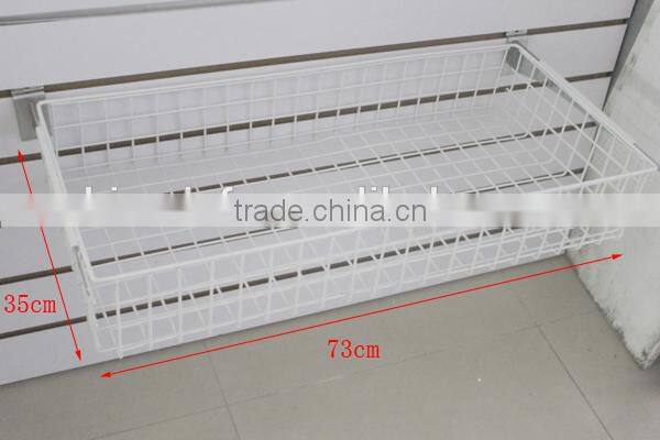 Powder Coat Metal Wire Basket Supermarket Storage Basket