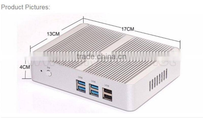 TOP Intel Corei3 5005u 12V Fanless i3 computer X86 Windows 8 Barebone Desktop Computer Linux Server WiFi HDMI VGA 1080P