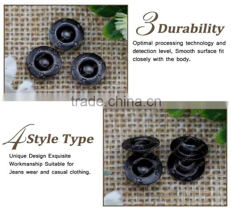 9mm leather rivet studs star logo for fashion style jacket garment