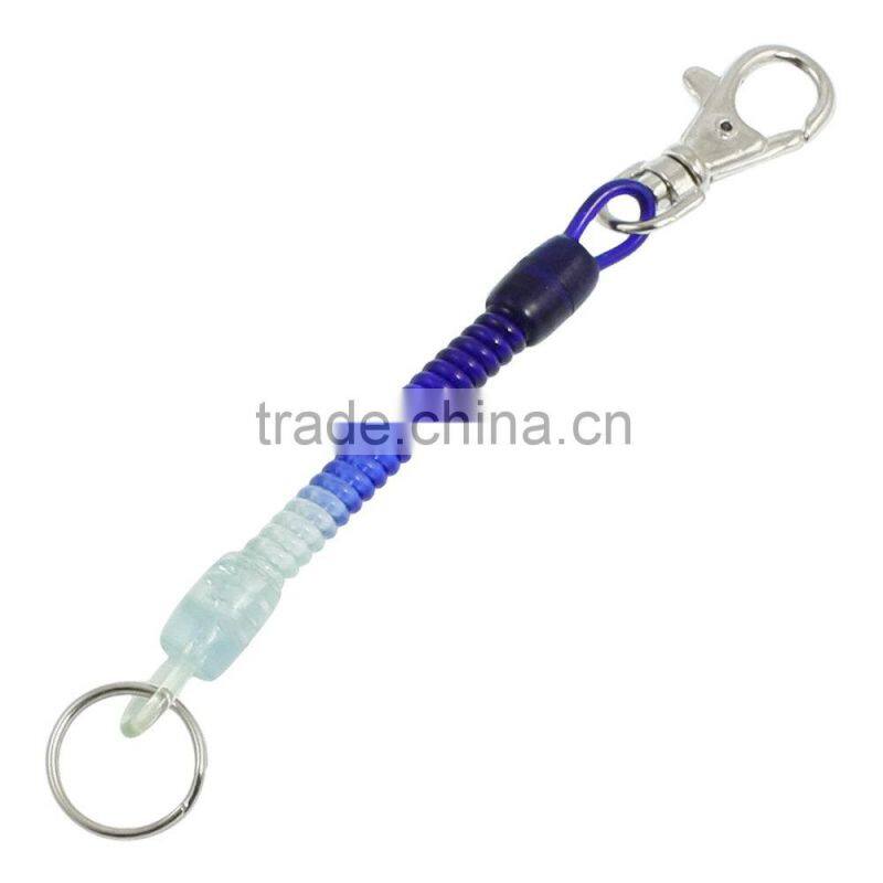 YIWU Factory Stretchy Spring Coiled Strap Lobster Clip Retractable Spiral Coil Cable/Tool Lanyard