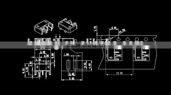 new tyco Printed Circuit Board smd soldering miniature connector