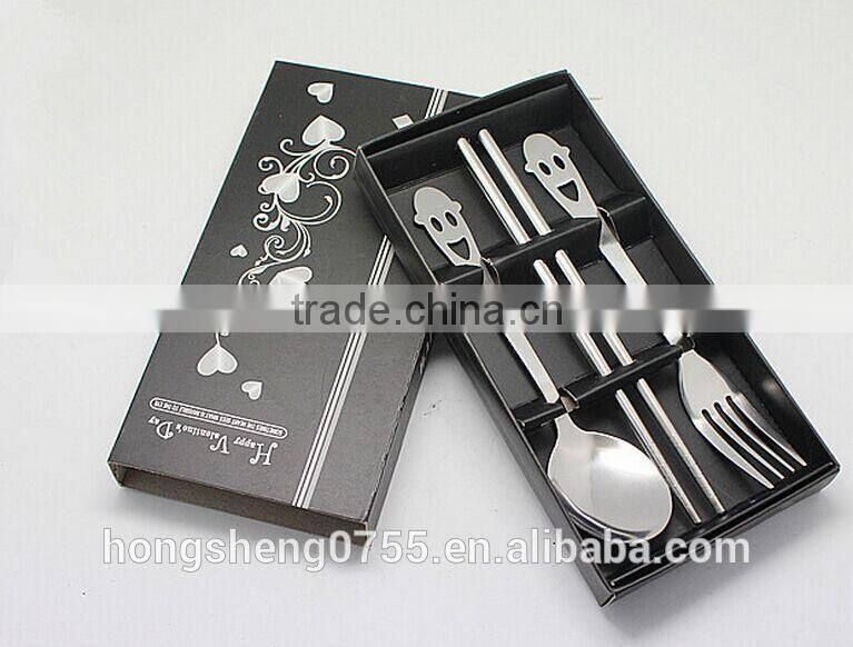 Stainless Steel Cutlery with package for student/Cutlery for promotional gift