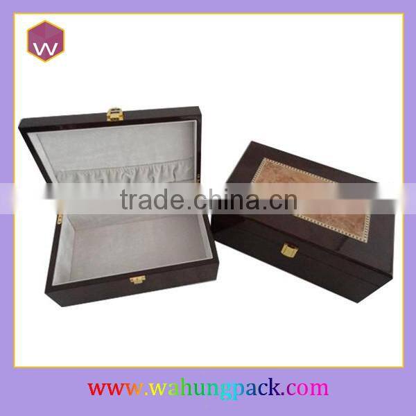 fashion wooden perfume box Packaging with aluminum metal