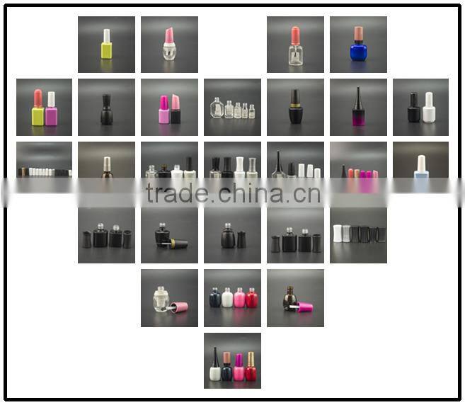 RUIJIA 5ml 7ml 9ml 10ml 11ml 13ml 14ml 17ml empty uv gel nail polish glass bottle holder with caps brush and labels design