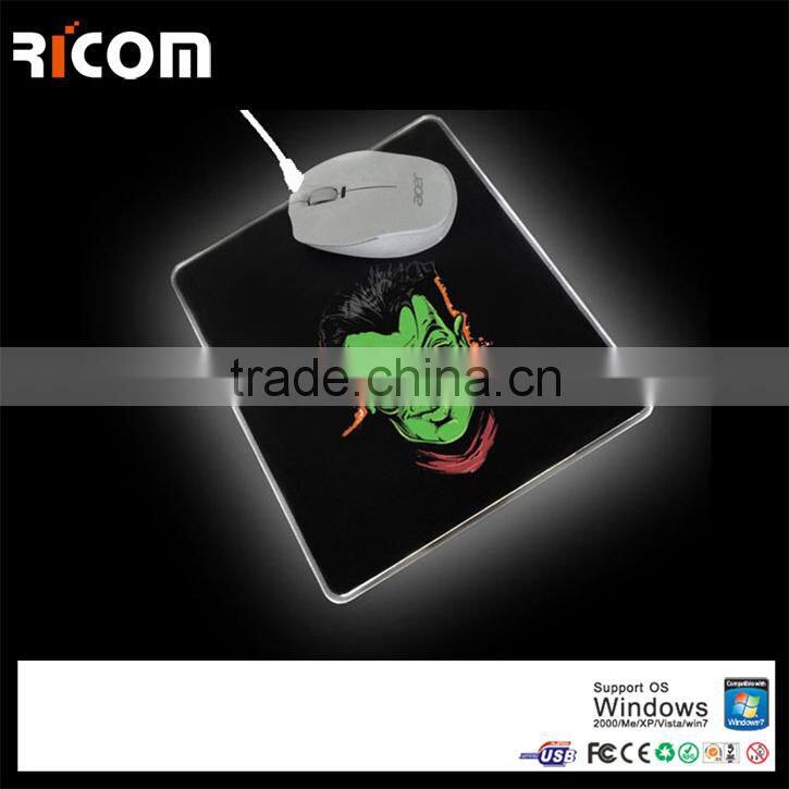 high quality LED glowing mouse pad,LED lighting mouse pad,illuminated mouse pad--MP225--Shenzhen Ricom