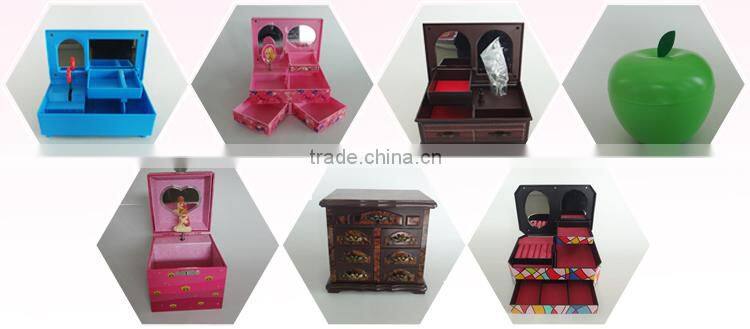 Fashion Plastic Jewelry Box With Drawer Toy Carousel Music Box