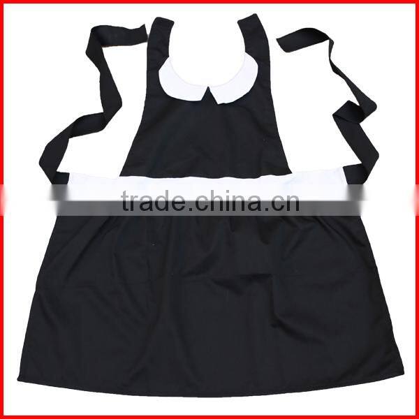 cotton black bib apron