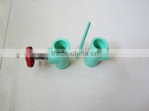 PPR Stop Valve Pipe Fitting Mould/2 Cavities/Collapsible Core