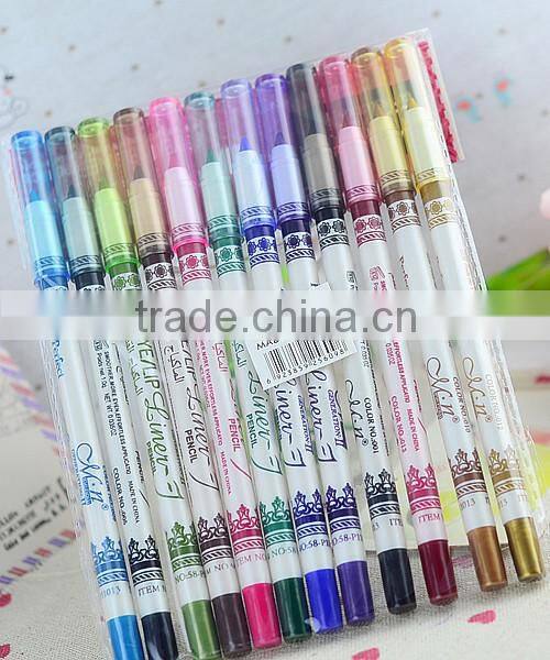 M.N Menow Waterproof eyeliner pencil lip liner pencil better quality than solone
