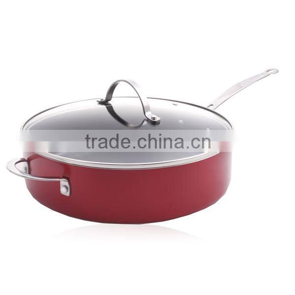 Saute frying pan with long handie