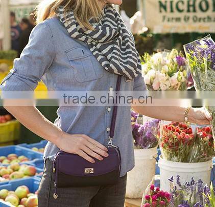 RFID block Double Zip Clutch Wallet