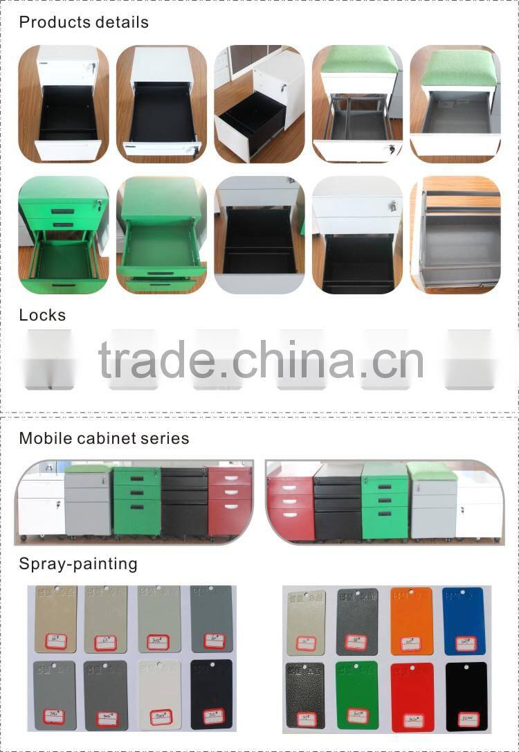 Cheap metal kd steel modern steel storage cabinet with wheel