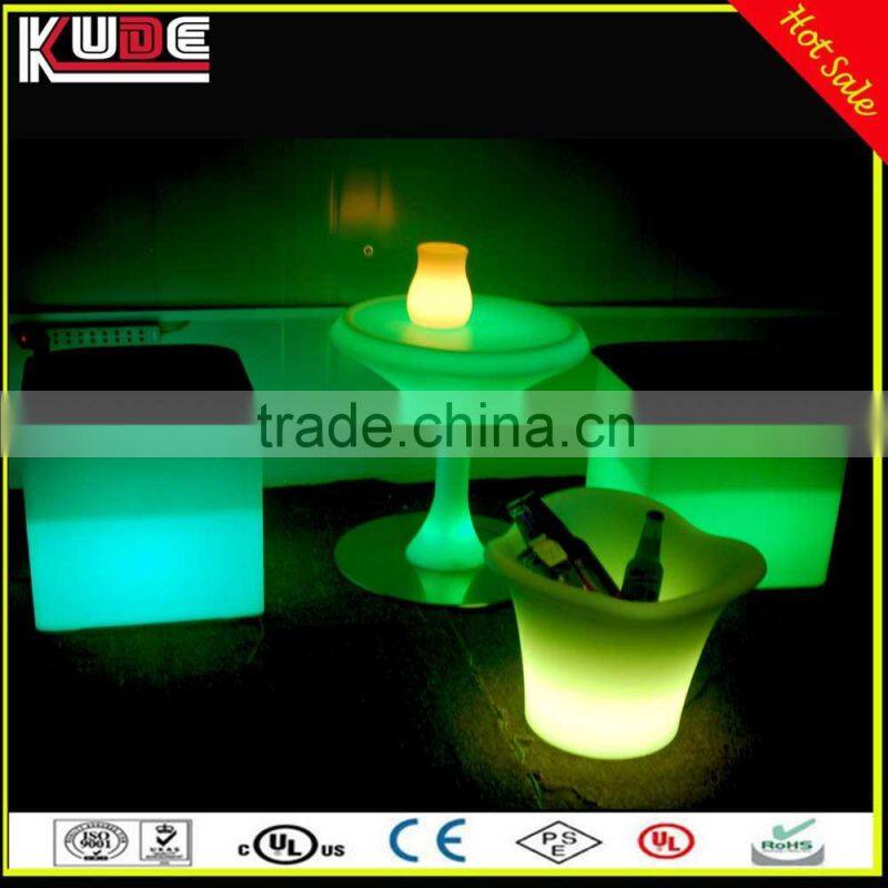 CE Approval Plastic Party Events Club Bar Used Illuminated LED plastic Ice Bucket for beer wine bottle