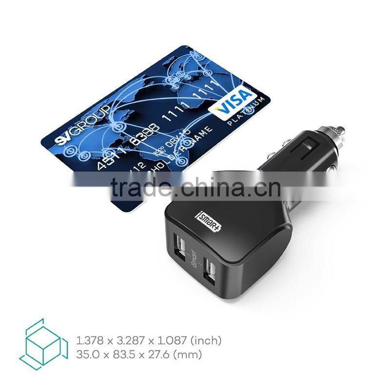 CE FCC ROHS 5V 4.8A 2 port USB car charger