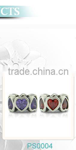 Custom Made Charms Wholesale 925 Sterling Silver Pave AAA Zircon Key and Lock Charm