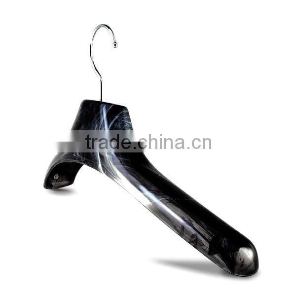Plastic Black Marbled Luxury Jacket Hanger for Luxury Sports Wear