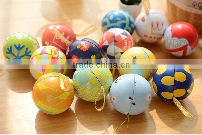 christmas gift tin balls ball shape gift tin box christmas ball gift box