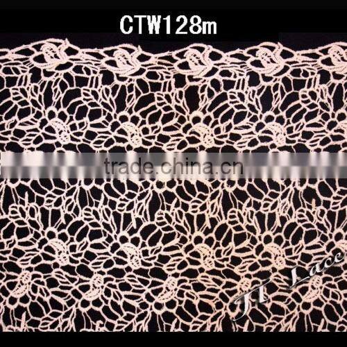 Embroidery lace curtain fabric/ decorate laceCTW121m