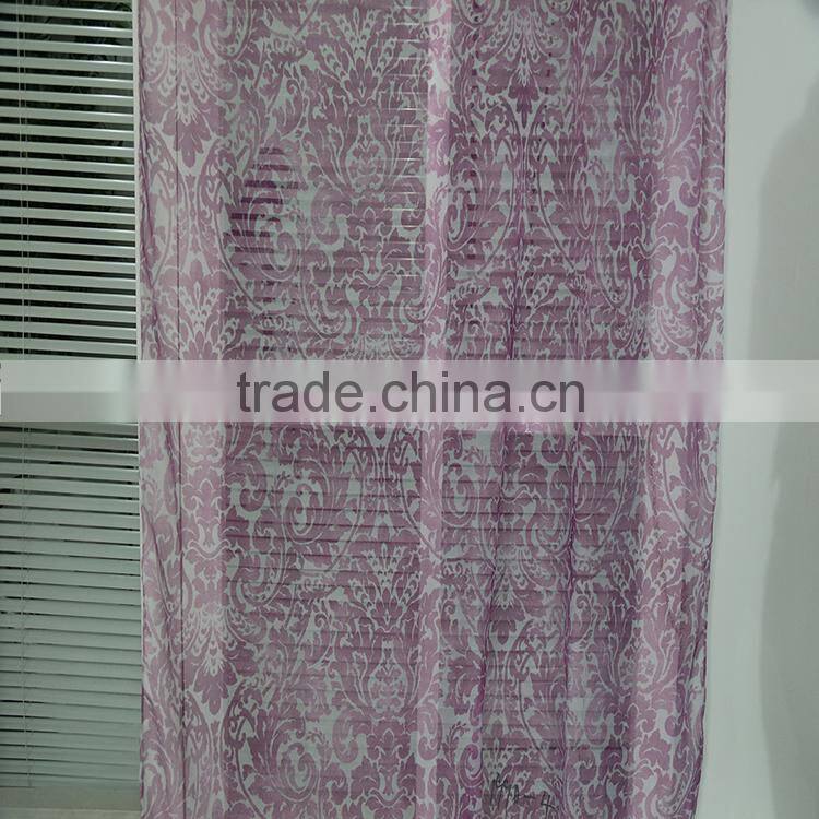 New style Italian hotel printed voile window curtain fabric in 2015