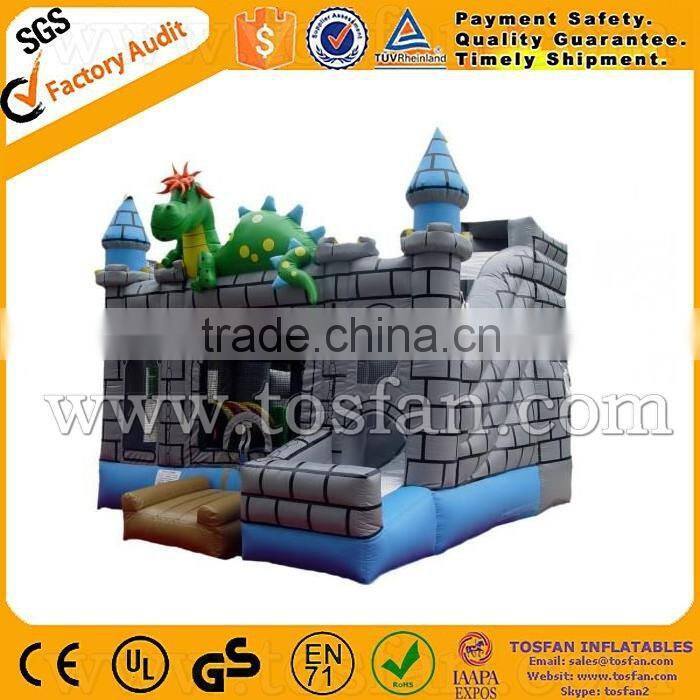 dragon inflatable bouncy combo with double slide A3029