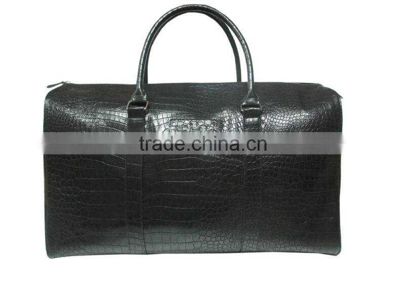 2016 new good quality custom High Capacity occidental PU PVC Leather Travel bag with for men