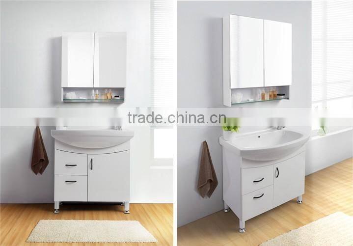 Middle East hot sale yellow color bathroom vanity flooring vanity with ceramic basin