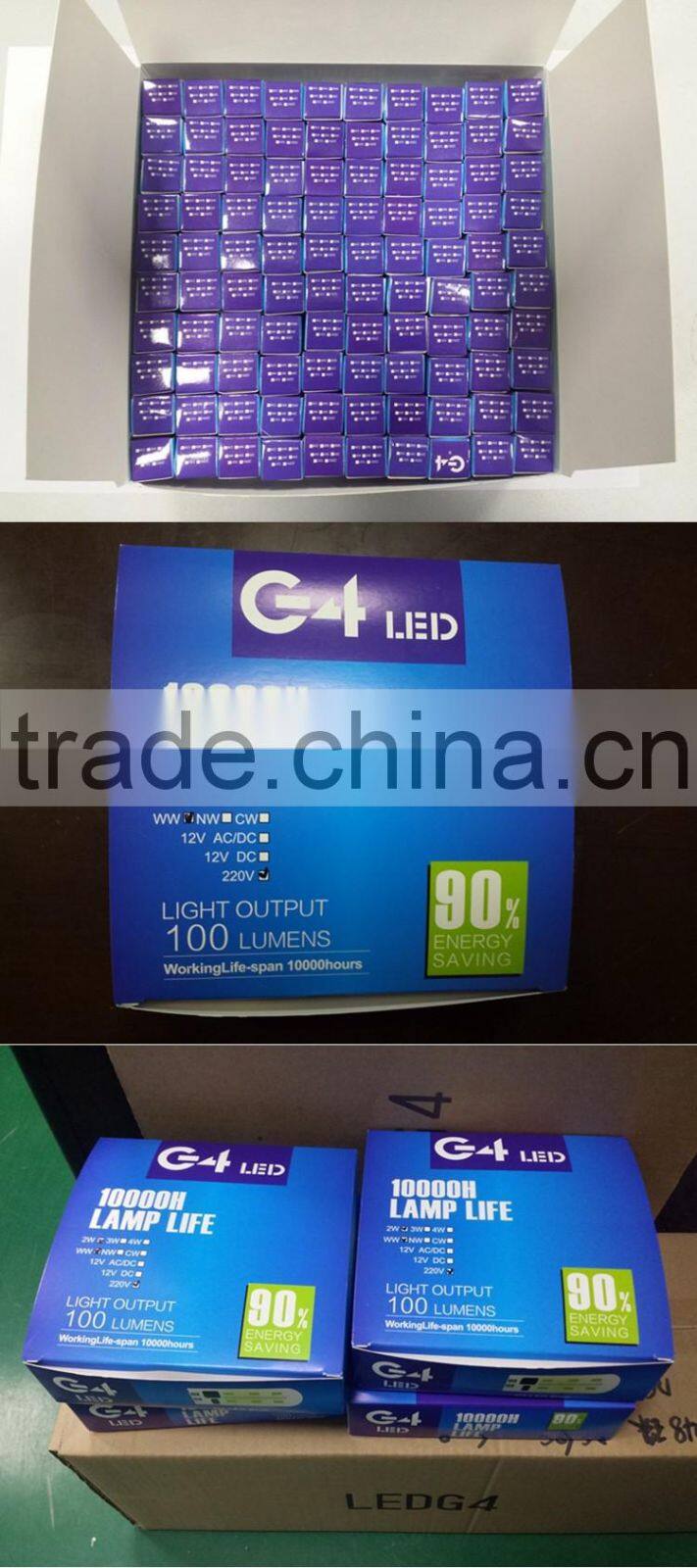 g4 led lamp 2W 1.5W 12v G4 led 3W Replace Older 6W Halogen Lamp; g4 led COB 12v AC/DC