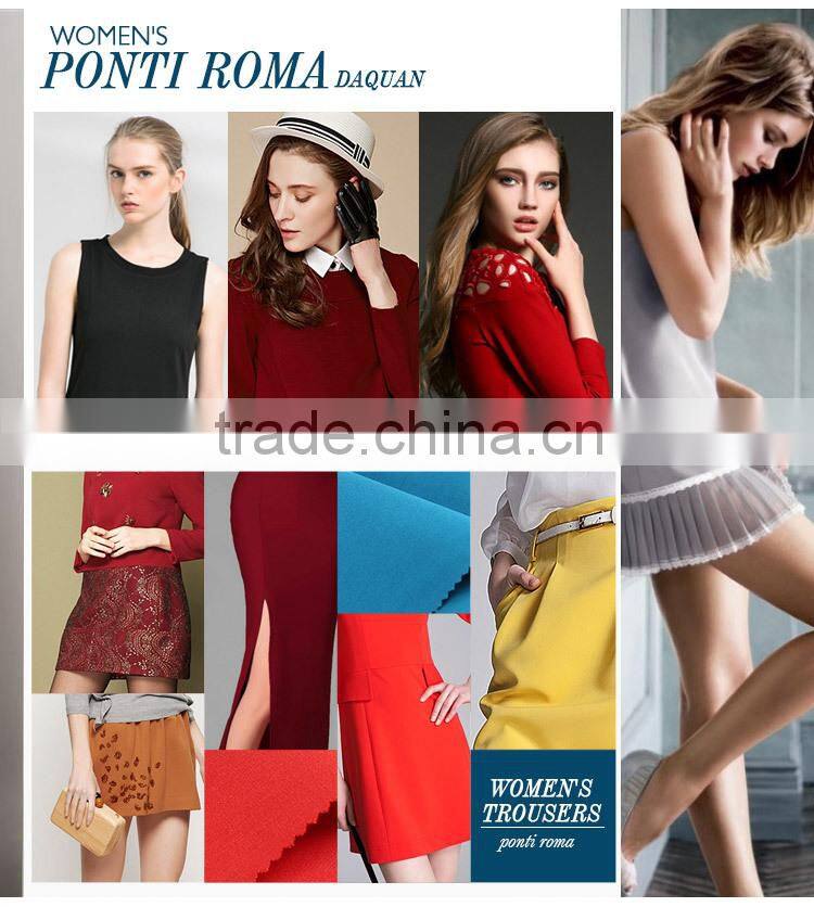 Famous Brand Customized Fashion viscose interlock punto roma fabric punto milano fabric
