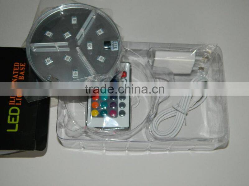 Wholesale art and craft supplies wedding party supplies led bottle glorifier with 9pcs SMD LED