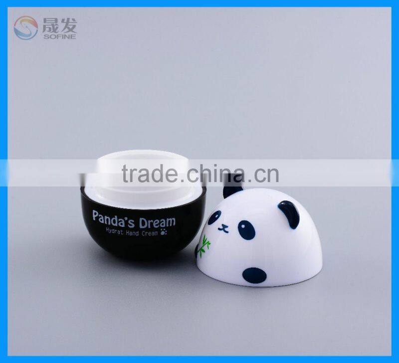 Panda shapes hand cream container