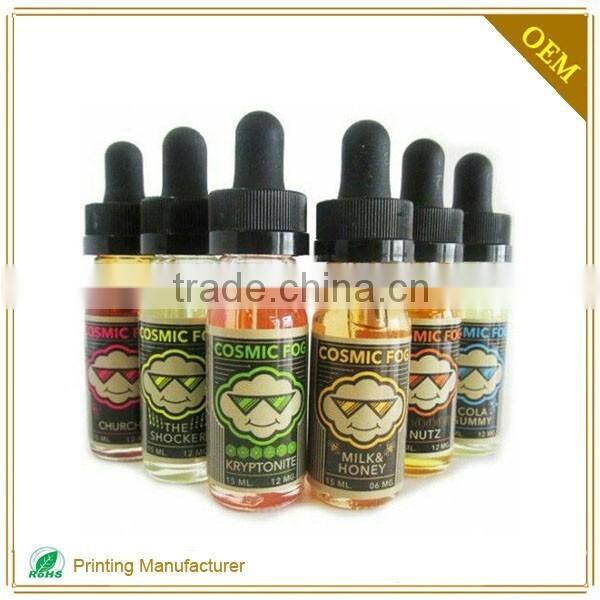 Competitive Price Private Pet E-liquid Bottle Lable Sticker