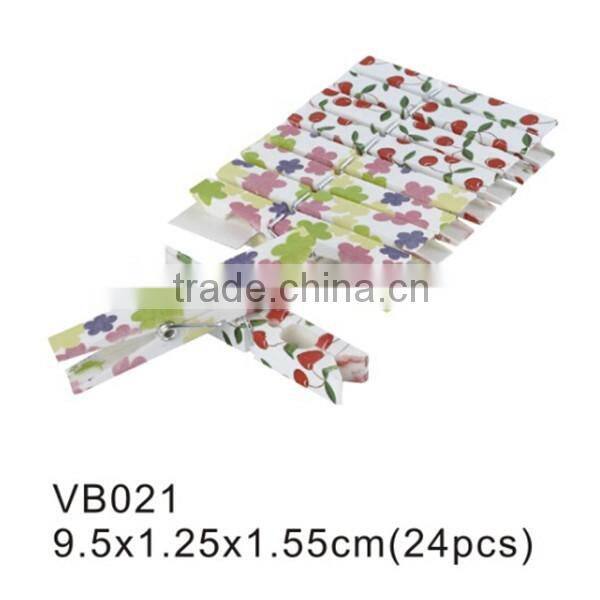 VB025 clip hanger matched plastic clothespins